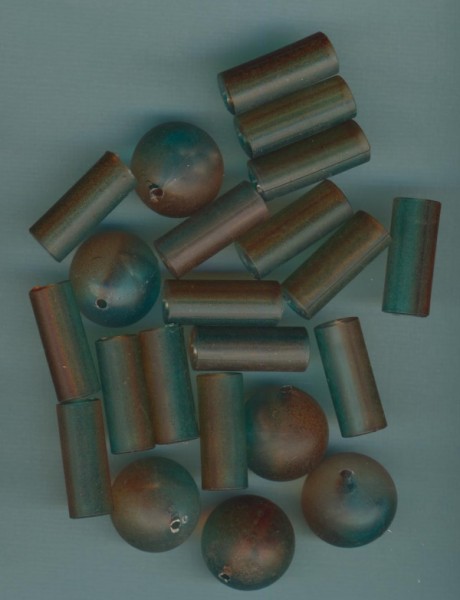 1523307_Acryl-Perlenmischung-türkis-braun-20-Stück