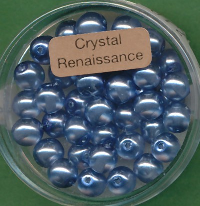 078006844 Crystal Renaissance Perlen 6mm blau 40 Stück
