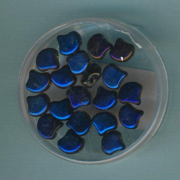 17218w_Ginko-Beads-7,5mm-schwarzblau-rainbow-5g
