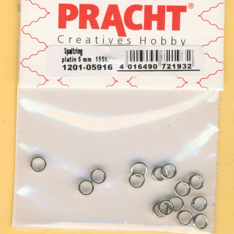 1201-05916 Spaltringe 5mm platin 15 Stück