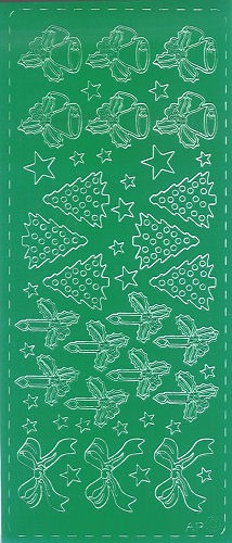 pu012gr Sticker Weihnachtsschmuck 3 grün