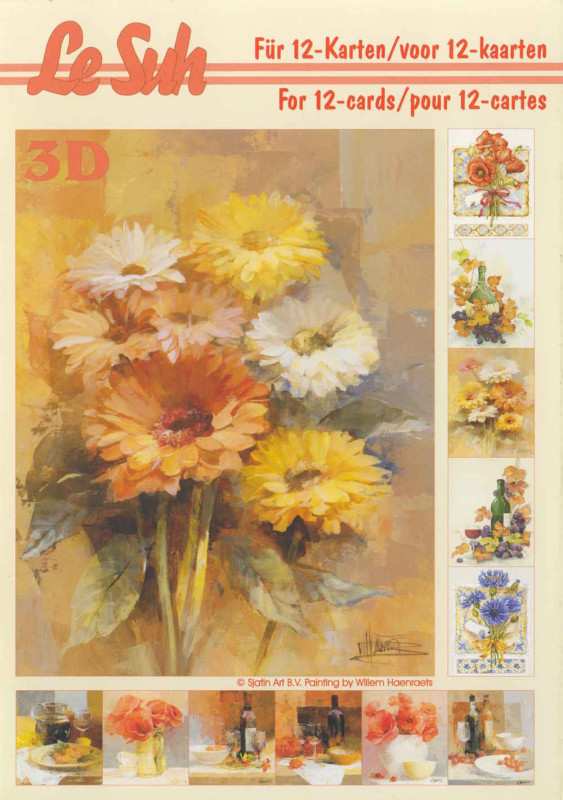 345640 3D Motivbuch A5 Wein und Blumen