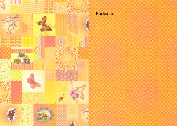 13474601 Fotokarton A4 300g Patchwork Schmetterlinge