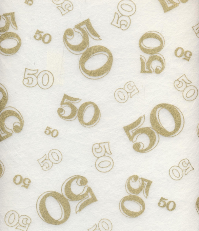 Vlies 50 weiss/gold