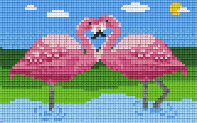 802061 Pixelhobby Klassik Set Flamingos 4