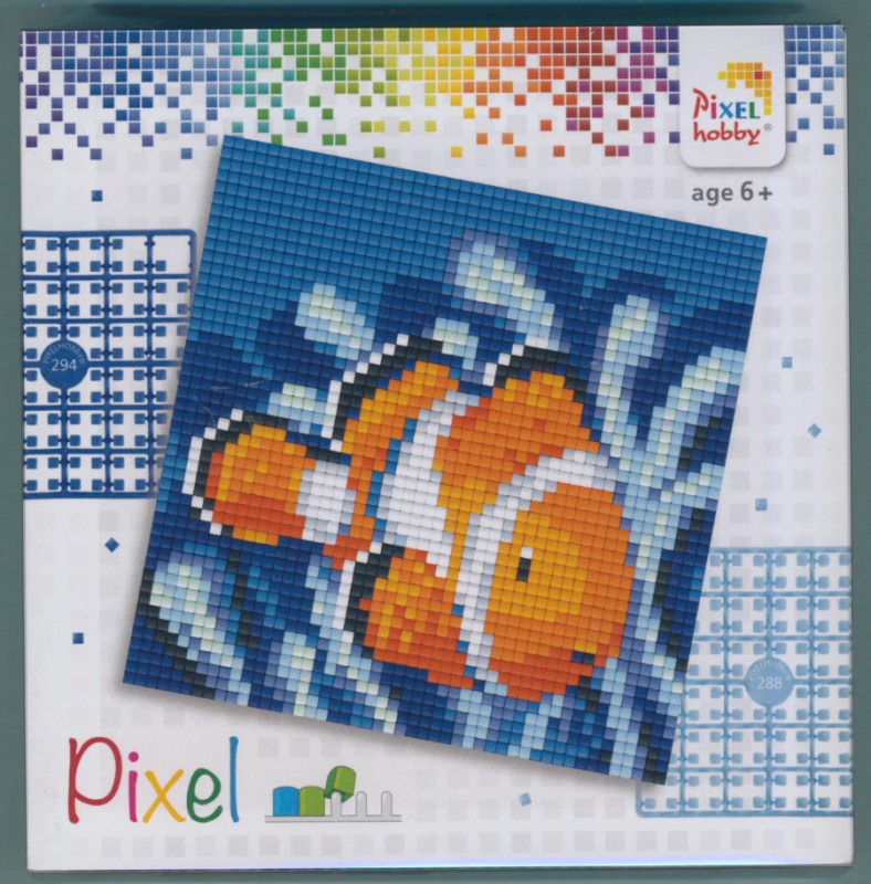 px44004 Pixelhobby Set 4 kleine Basisplatten Clownfisch