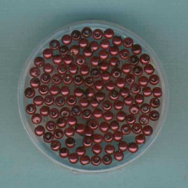 080003264 Wachsperlen 3mm weinrot 120 Stück
