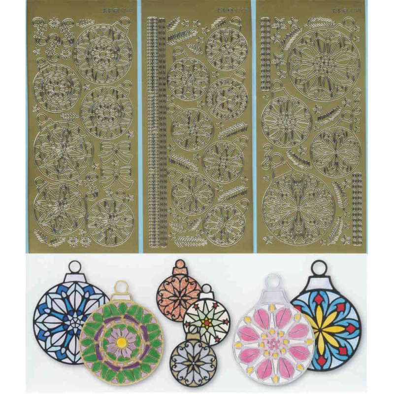 39230g Mandala Sticker Kugeln gold