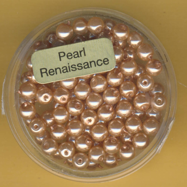 0760-04374 Glaswachsperlen 4mm beige 100 Stück
