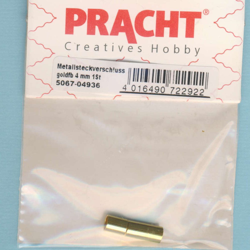 5067-04936 Metall Steckverschluss 12x4mm goldfarben