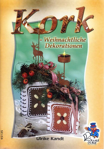 Buch Kork - weihnachtliche Dekorationen