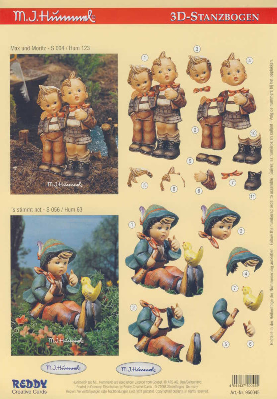 950045 3D Stanzbogen A4 M I Hummel In der Natur