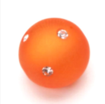 6091410 Polarisperle 14mm mit Swarovski-Strass orange