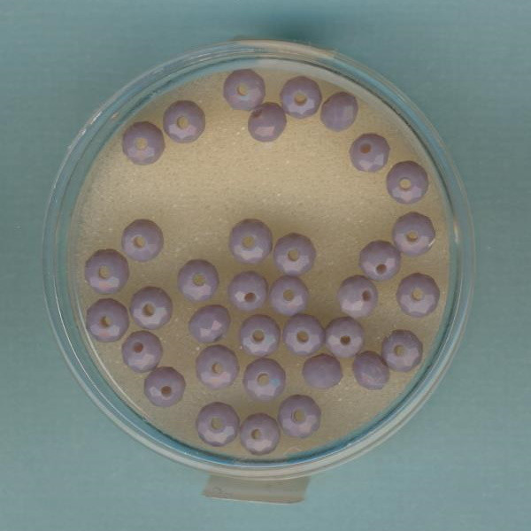 507304674 Glasschliffperlen Rondelle 3x4mm violett 35 Stück
