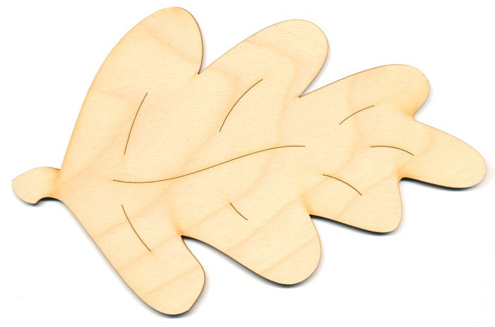 Holz-Deko Eichenblatt 180mm