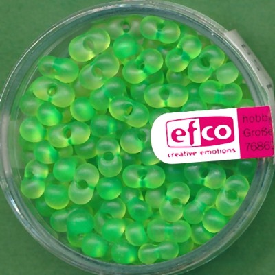 1060861 Farfalle Perlen 6,5x3,2mm NEON grün transparent matt 17g