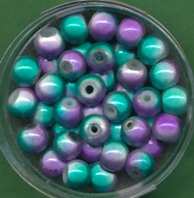 Miracle-Beads 6mm lila-grün