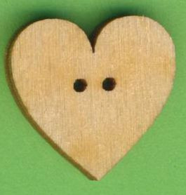 buh2602 Holzknopf Herz symmetrisch 20mm breit