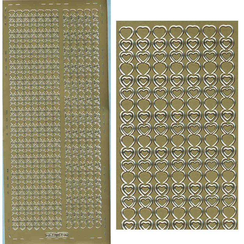 pu420g Sticker Herzborte 2 gold