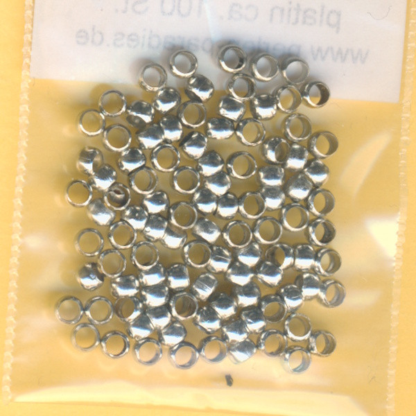 jmp062 Quetschperlen 3mm platin ca. 100 Stück