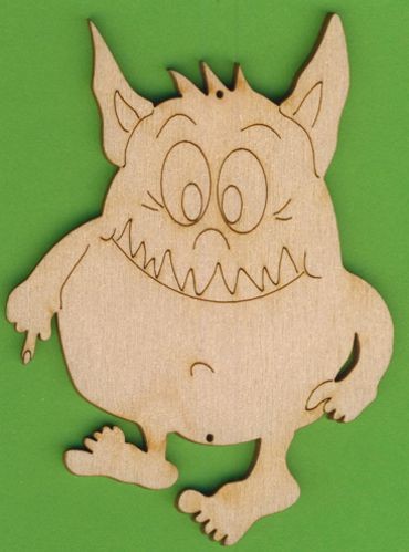 Holz-Deko Monster Monzi 10cm