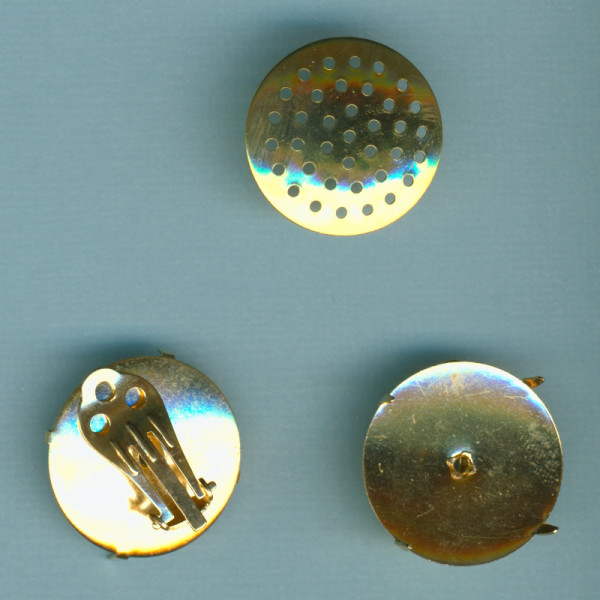 4481931 Ohrclip mit Sieb 22mm gold