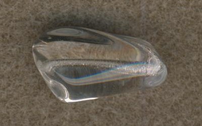 Glasperle Baguette 23x13mm kristall