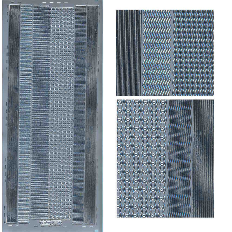 pu280s Sticker Linien 21 silber