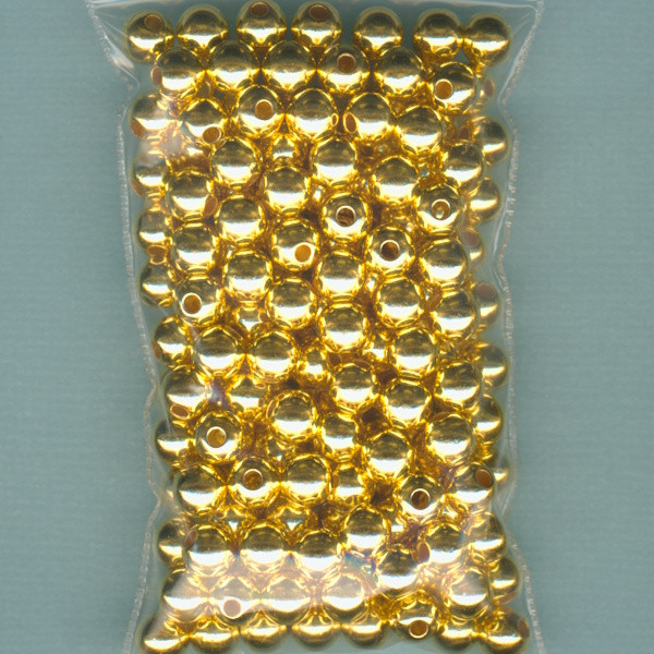 s03260293 Wachsperlen 6mm gold metallic 20g