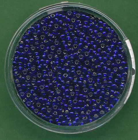 9276114 Rocailles 2mm lapis Silbereinzug 17g