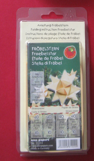 1625609 Bastelset Fröbelsterne Strasspapier gold