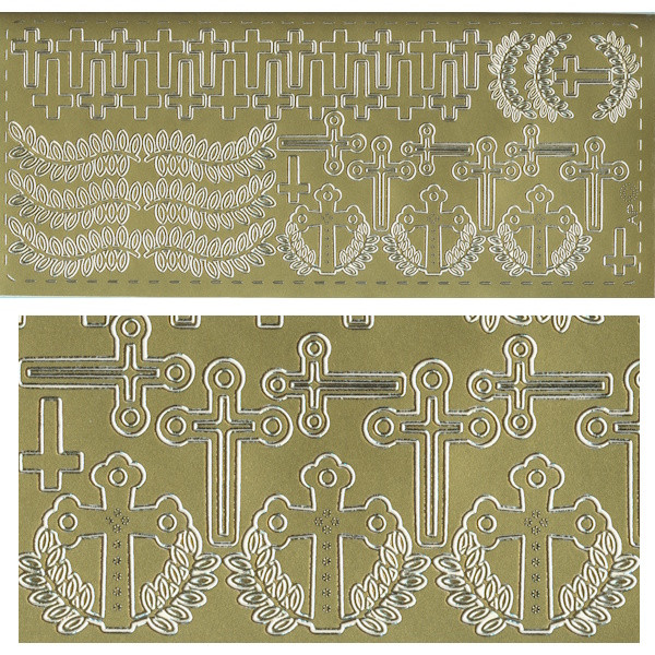 pu1651g Sticker Kreuze 2 gold