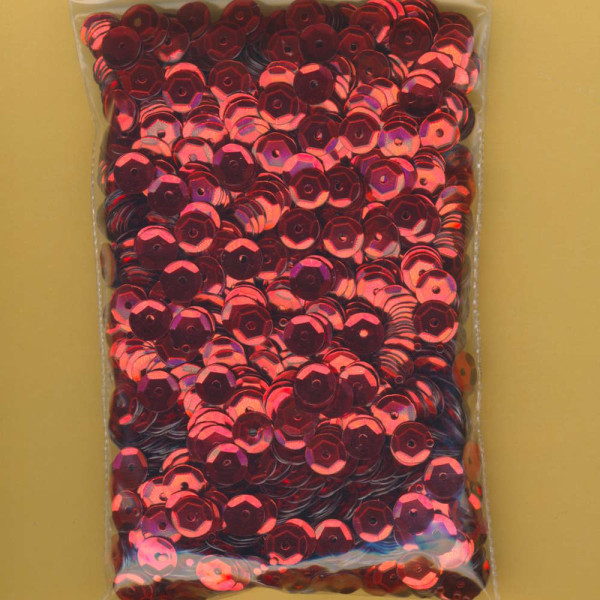 a001607 Pailletten gewölbt 6mm rot 30g