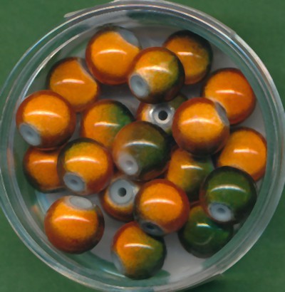 Miracle-Beads 8mm orange-oliv
