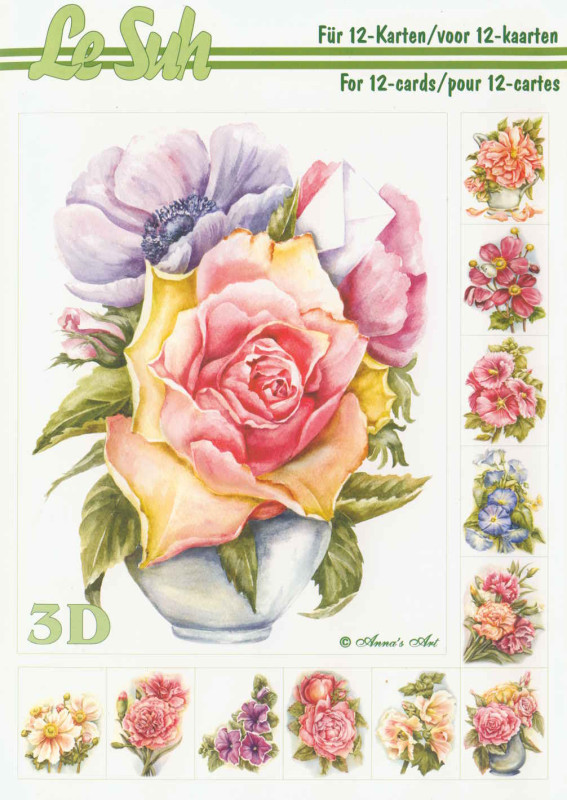 345652 3D Motivbuch A5 Blumen III