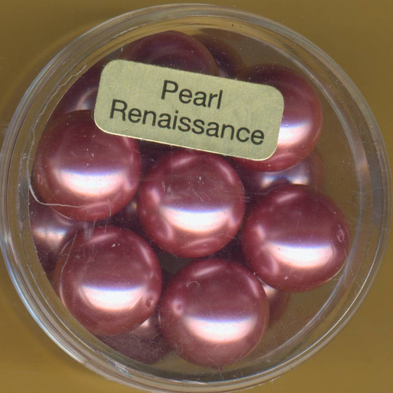 0760-12284 Glaswachsperlen 12mm rosa 14 Stück