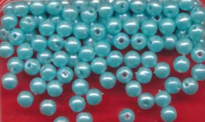 10410 Wachsperlen 4mm türkis 100 Stück