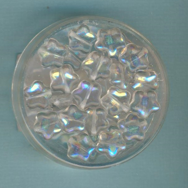 8028704 Glasperlen Sterne 8mm kristall AB 25 Stück