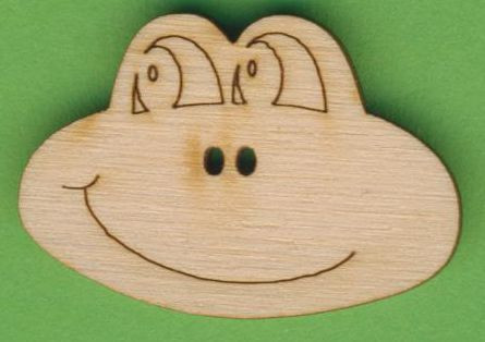 buh8903 Holzknopf Froschkopf 3cm