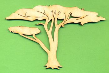 Holz-Deko Afrika-Baum alt 8cm