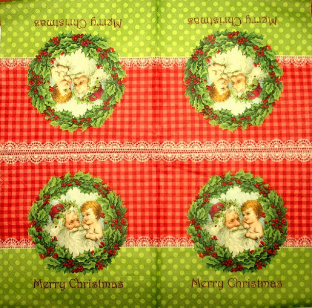 Serviette Nostalgie Nikolaus