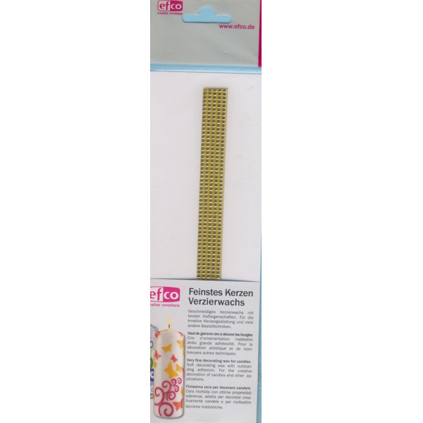 3525103 Kerzen Wachsstreifen Perl 3mm gold 20cm 5 Stück
