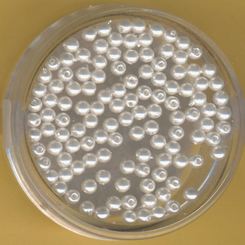 0703-025314 Wachsperlen 2,5mm weiß 120 Stück