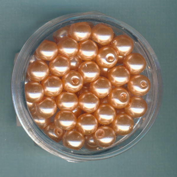 36337279 Glaswachsperlen 6mm lachsfarben 55 Stück