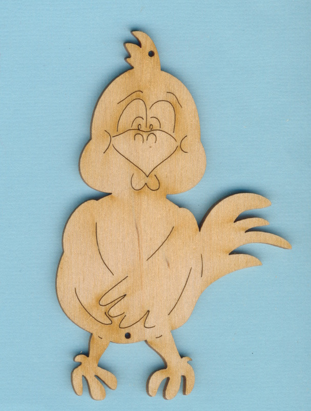 kkh9110 Holz Deko Gieger schüchtern 10cm