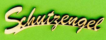 Holz-Schriftzug Schutzengel