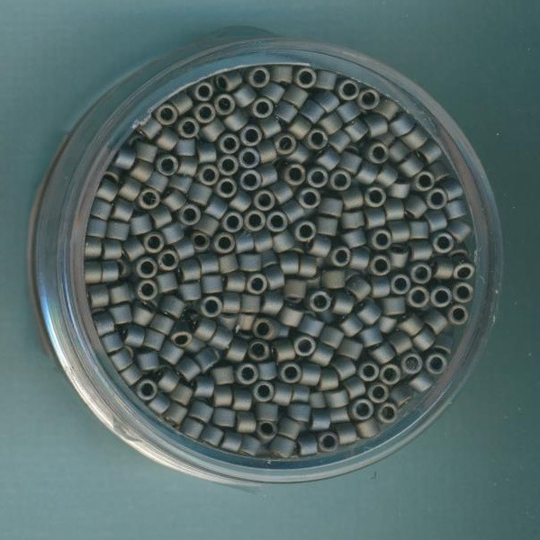 dbm0307 Delica Beads 10/0 2,2mm opak dark grey matt 9g