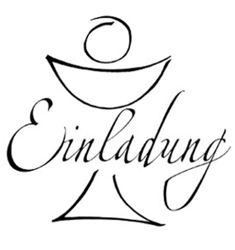 1825211 Holzstempel Einladung kirchlich 6x6cm