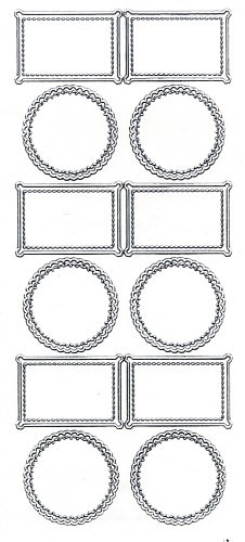 rd2501 Sticker Rahmen 1 silber transparent