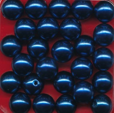 11013 Wachsperlen 10mm dunkelblau 26 Stück